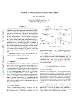 A Neural Network Based on First Principles