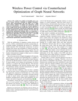 Wireless Power Control via Counterfactual Optimization of Graph Neural
  Networks