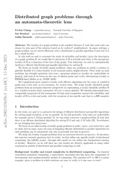 Distributed graph problems through an automata-theoretic lens