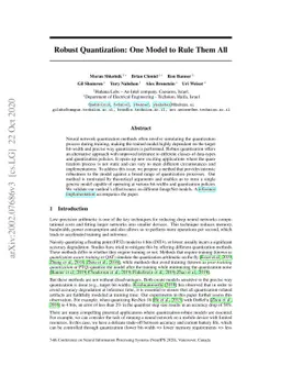 Robust Quantization: One Model to Rule Them All