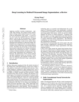 Deep Learning in Medical Ultrasound Image Segmentation: a Review