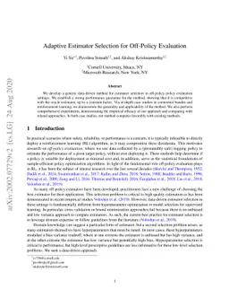 Adaptive Estimator Selection for Off-Policy Evaluation