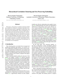 Hierarchical Correlation Clustering and Tree Preserving Embedding