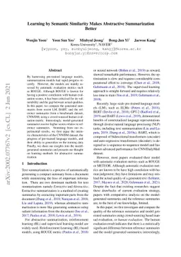 Learning by Semantic Similarity Makes Abstractive Summarization Better