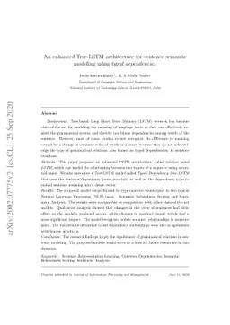 An enhanced Tree-LSTM architecture for sentence semantic modeling using
  typed dependencies