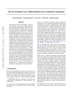 The Tree Ensemble Layer: Differentiability meets Conditional Computation