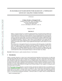 A flexible outlier detector based on a topology given by graph
  communities