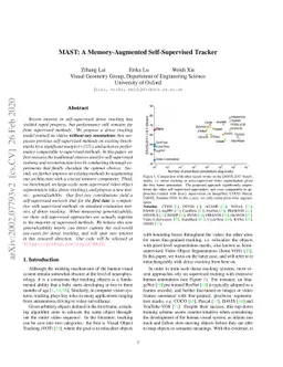MAST: A Memory-Augmented Self-supervised Tracker