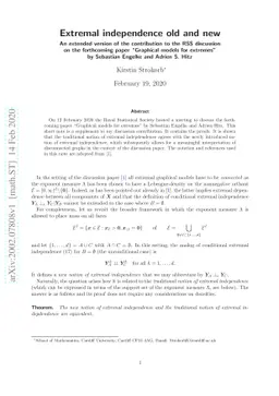 Extremal independence old and new