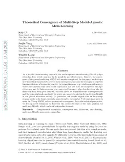 Theoretical Convergence of Multi-Step Model-Agnostic Meta-Learning