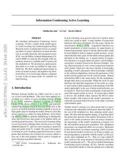 Information Condensing Active Learning