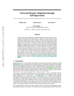 Universal Domain Adaptation through Self Supervision