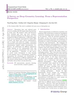 A Survey on Deep Geometry Learning: From a Representation Perspective