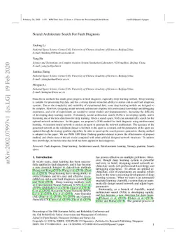 Neural Architecture Search For Fault Diagnosis