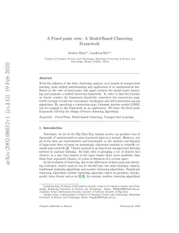 A Fixed point view: A Model-Based Clustering Framework