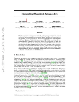 Hierarchical Quantized Autoencoders