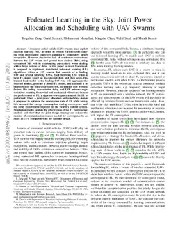 Federated Learning in the Sky: Joint Power Allocation and Scheduling
  with UAV Swarms