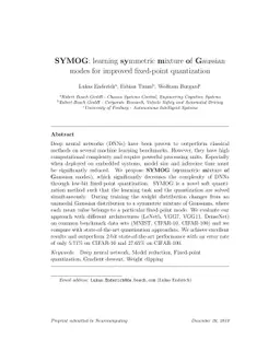 SYMOG: learning symmetric mixture of Gaussian modes for improved
  fixed-point quantization