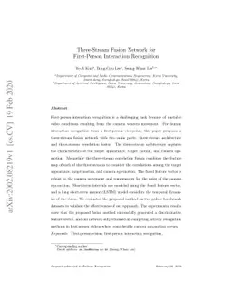 Three-Stream Fusion Network for First-Person Interaction Recognition