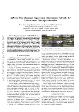 siaNMS: Non-Maximum Suppression with Siamese Networks for Multi-Camera
  3D Object Detection