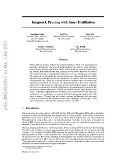 Knapsack Pruning with Inner Distillation