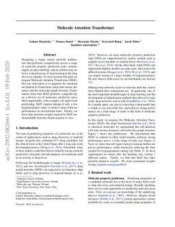 Molecule Attention Transformer