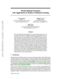Partial Optimal Transport with Applications on Positive-Unlabeled
  Learning