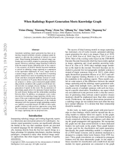 When Radiology Report Generation Meets Knowledge Graph
