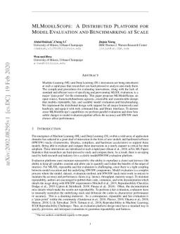 MLModelScope: A Distributed Platform for Model Evaluation and
  Benchmarking at Scale