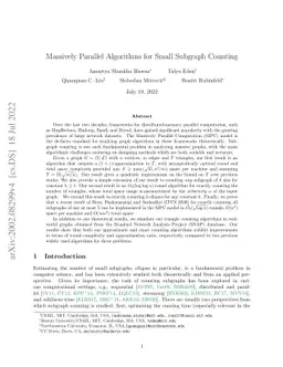 Massively Parallel Algorithms for Small Subgraph Counting