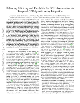 Balancing Efficiency and Flexibility for DNN Acceleration via Temporal
  GPU-Systolic Array Integration