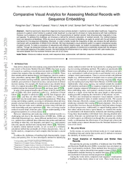 Comparative Visual Analytics for Assessing Medical Records with Sequence
  Embedding
