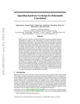 Algorithm-hardware Co-design for Deformable Convolution