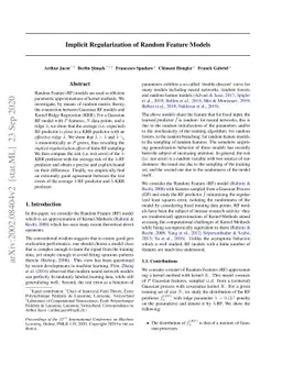Implicit Regularization of Random Feature Models