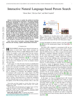 Interactive Natural Language-based Person Search