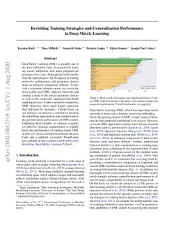 Revisiting Training Strategies and Generalization Performance in Deep
  Metric Learning