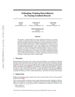 Estimating Training Data Influence by Tracing Gradient Descent