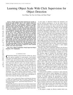 Learning Object Scale With Click Supervision for Object Detection