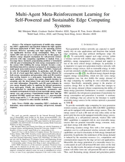 Multi-Agent Meta-Reinforcement Learning for Self-Powered and Sustainable
  Edge Computing Systems