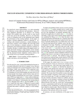 Focus on Semantic Consistency for Cross-domain Crowd Understanding