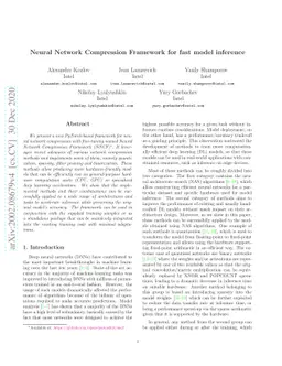 Neural Network Compression Framework for fast model inference