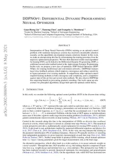 DDPNOpt: Differential Dynamic Programming Neural Optimizer