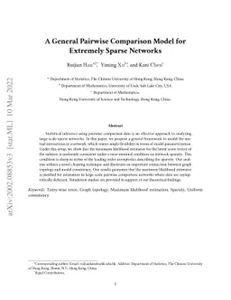 A General Pairwise Comparison Model for Extremely Sparse Networks