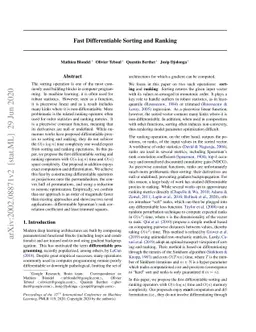 Fast Differentiable Sorting and Ranking