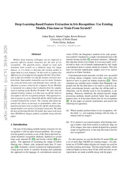 Deep Learning-Based Feature Extraction in Iris Recognition: Use Existing
  Models, Fine-tune or Train From Scratch?