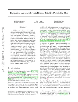 Regularized Autoencoders via Relaxed Injective Probability Flow