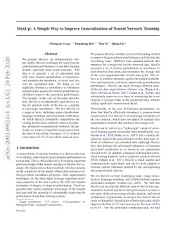 MaxUp: A Simple Way to Improve Generalization of Neural Network Training