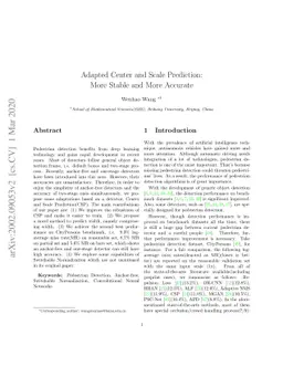 Adapted Center and Scale Prediction: More Stable and More Accurate