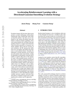 Accelerating Reinforcement Learning with a
  Directional-Gaussian-Smoothing Evolution Strategy