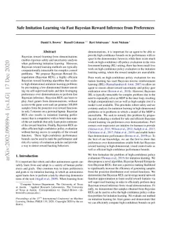 Safe Imitation Learning via Fast Bayesian Reward Inference from
  Preferences